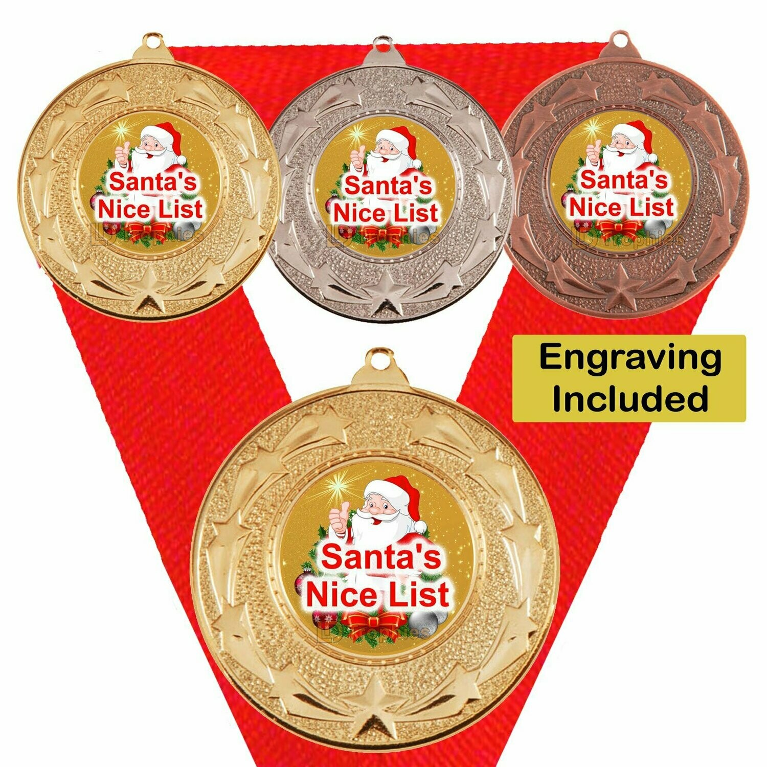 Santa's Nice List Medal & Ribbon