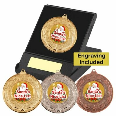 Santa's Nice List Medal in Presentation Box