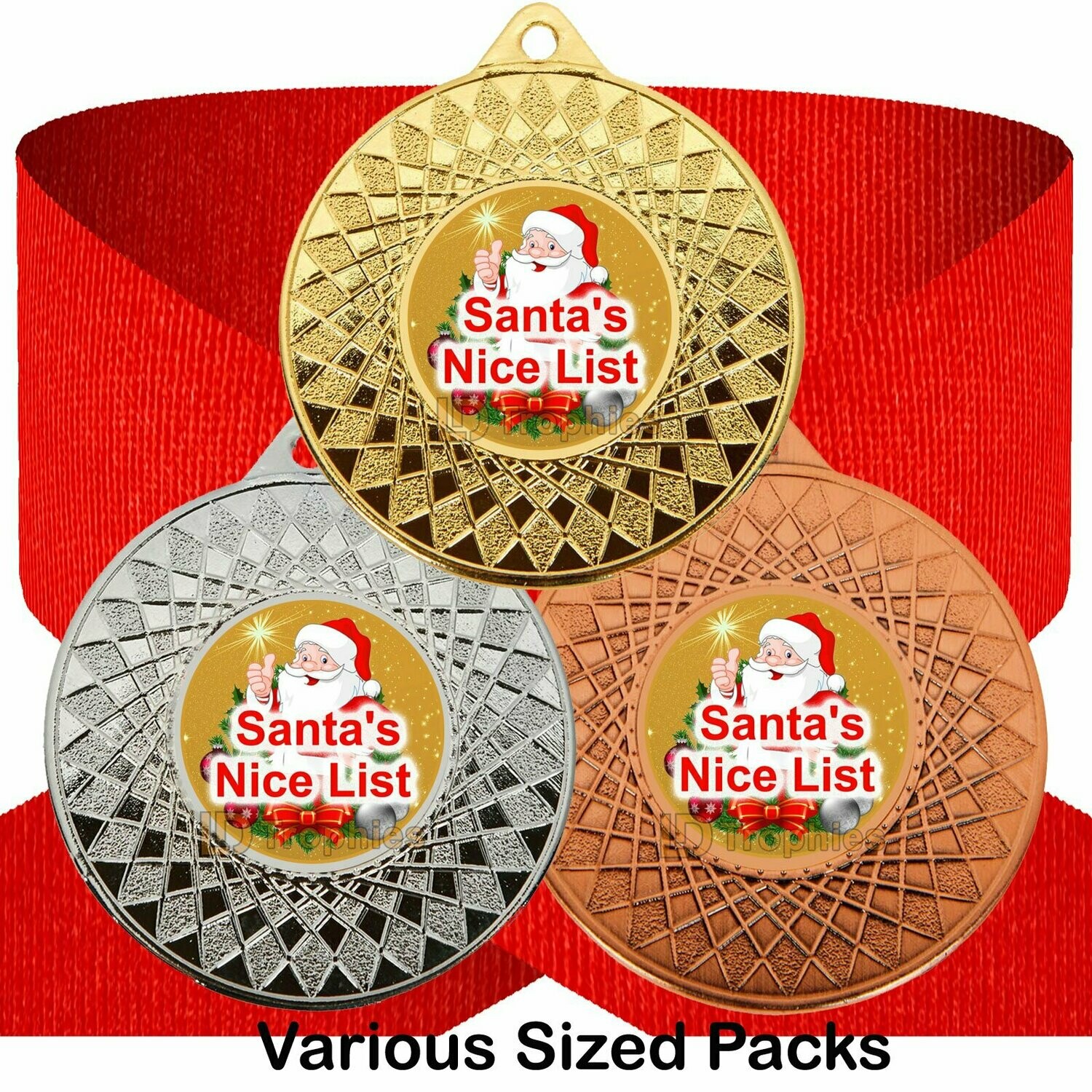 Santa's Nice List Medal & Ribbon Packs