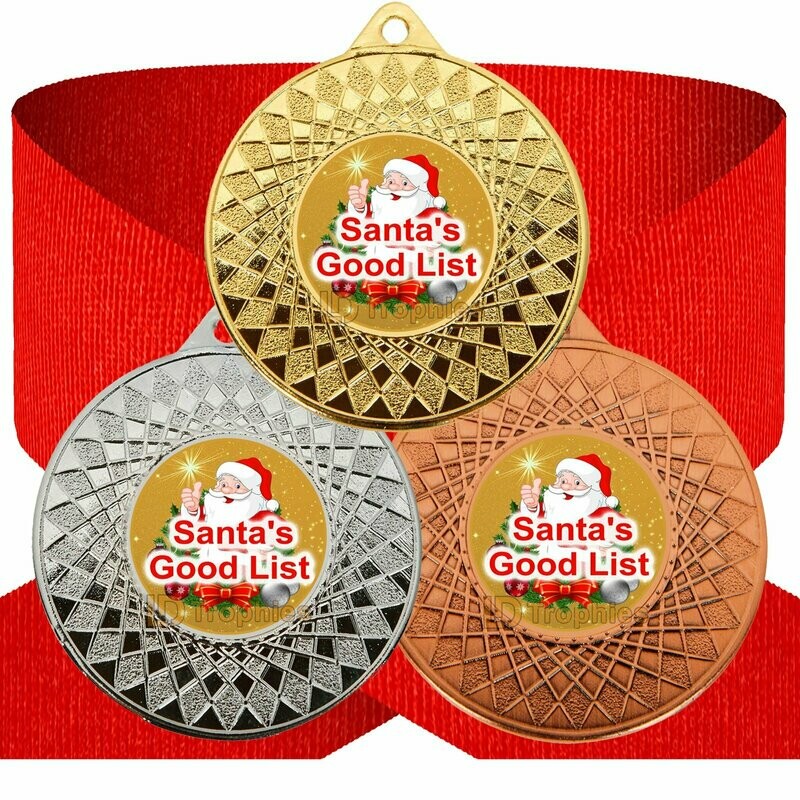 Santa's Good List Medal & Ribbon