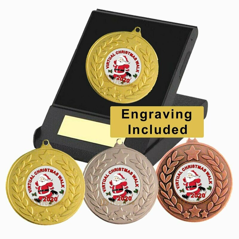 Virtual Christmas Walk Medal in Box