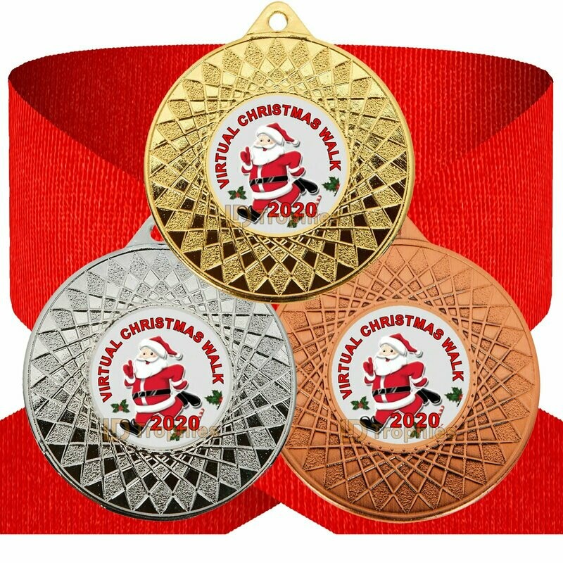 Virtual Christmas Walk Medal & Ribbon