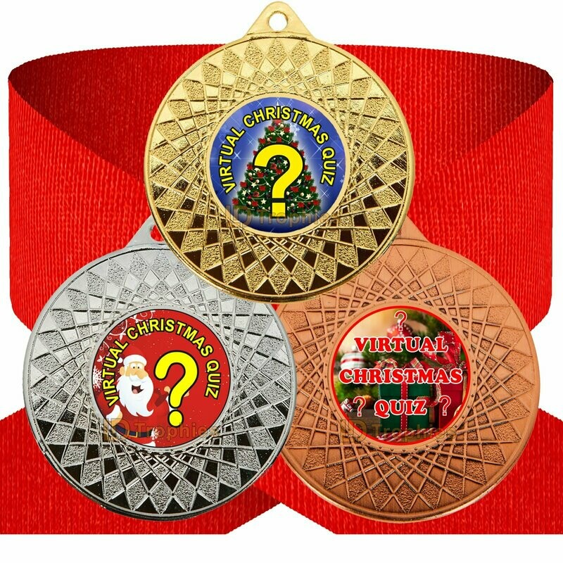 Virtual Christmas Quiz Medal & Ribbon