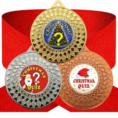 Christmas Quiz Medal & Ribbon