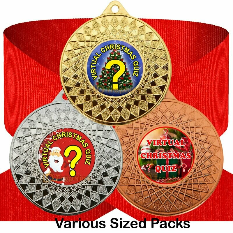 Virtual Christmas Quiz Medal Packs