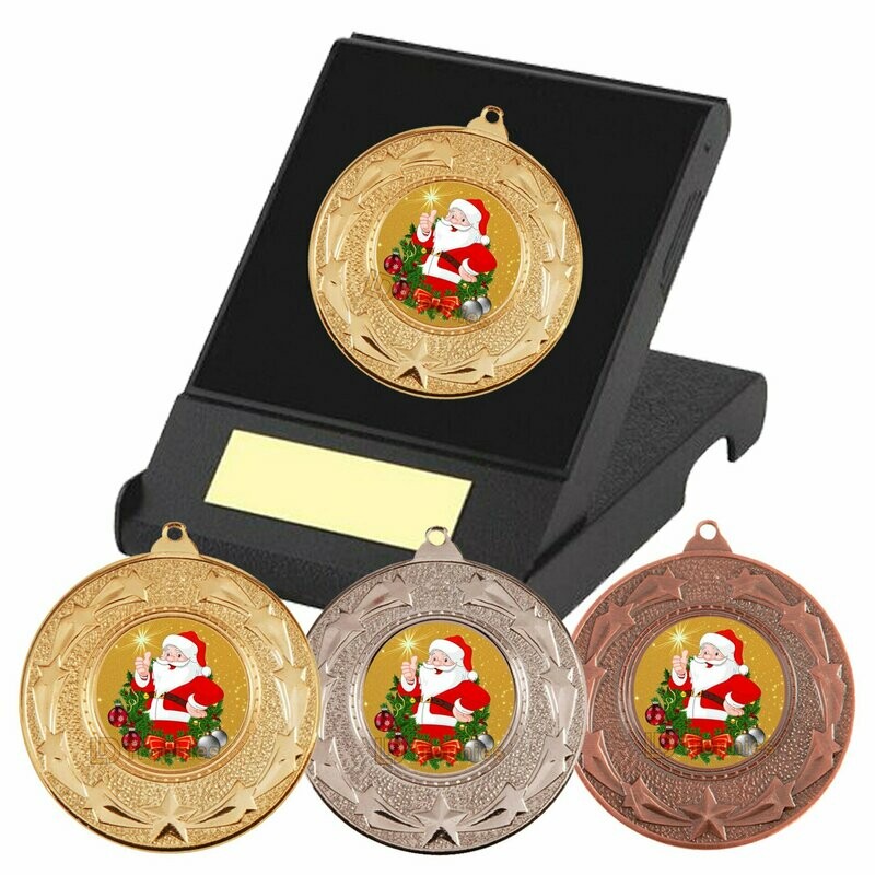 Christmas Medal in Presentation Case (Santa)