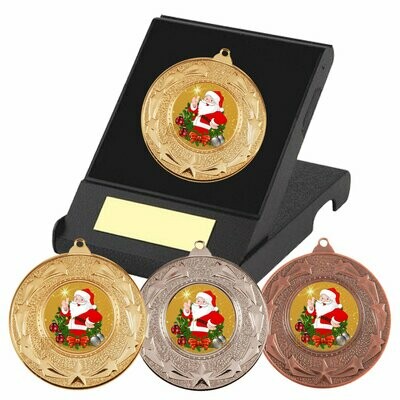 Christmas Medal in Presentation Case (Santa)
