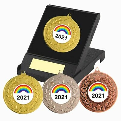 Rainbow / Pride 2021 Medal in Box (Rainbow Arch)