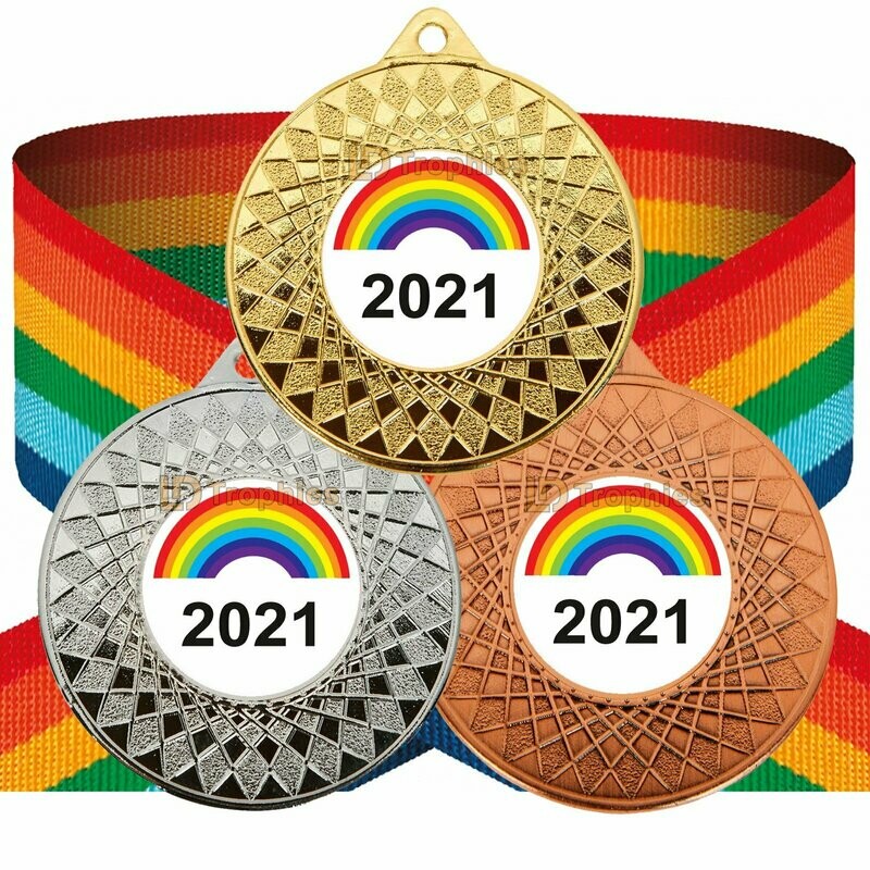 Rainbow / Pride Medal & Ribbon 2021 (Rainbow Arch)