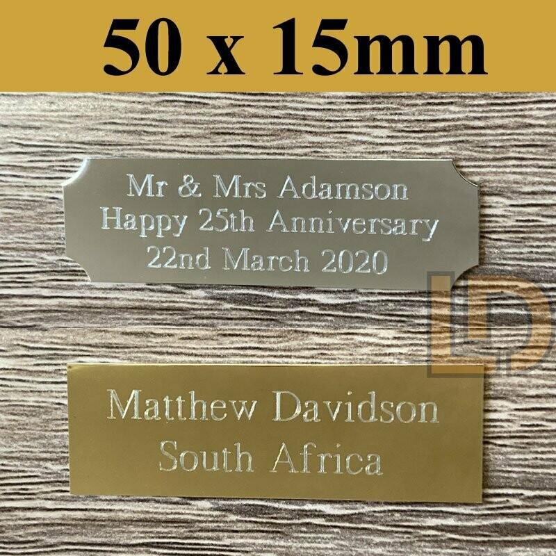 Engraved Plaques 50 x 15mm