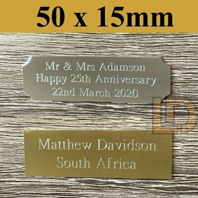 Engraved Plaques 50 x 15mm