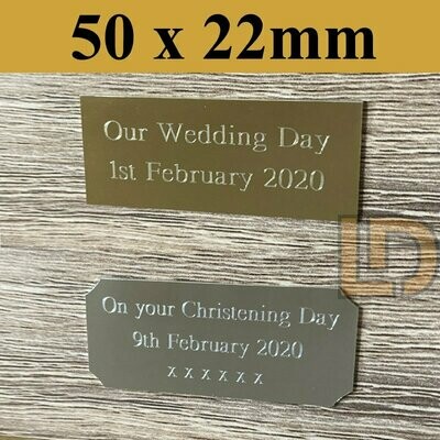 Engraved Plaque 50 x 22mm