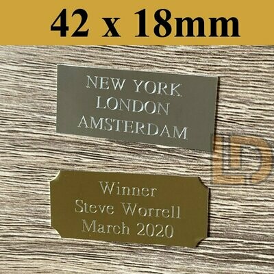 Engraved Plaque 42 x 18mm