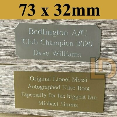 Engraved Plaque 73 x 32mm