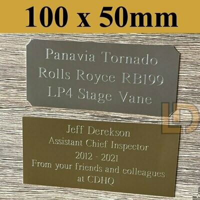 Engraved Plaque 100 x 50mm