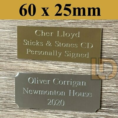 Engraved Plaque 60 x 25mm