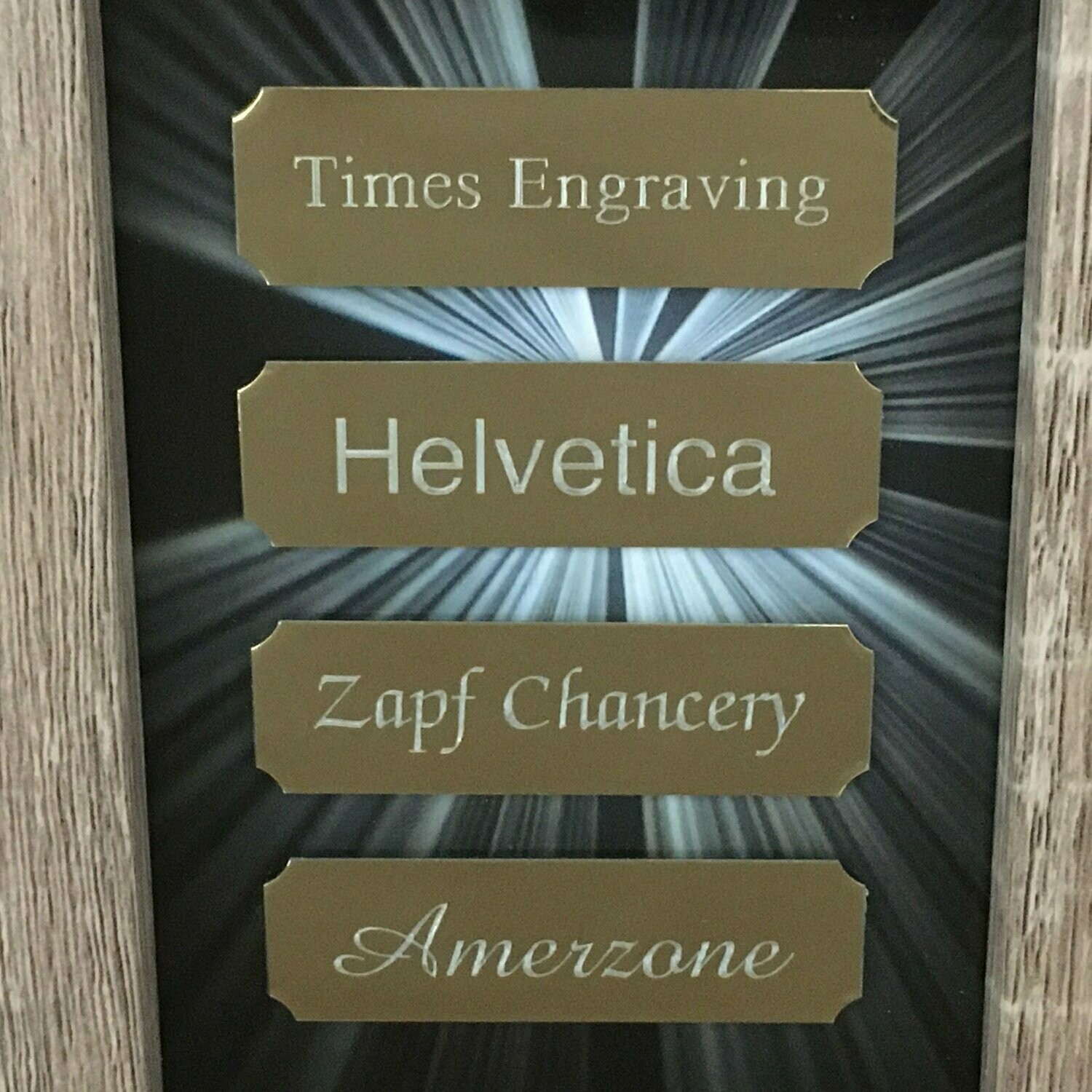 Engraved Plaque 60 x 25mm, Engraving Style: Times New Roman