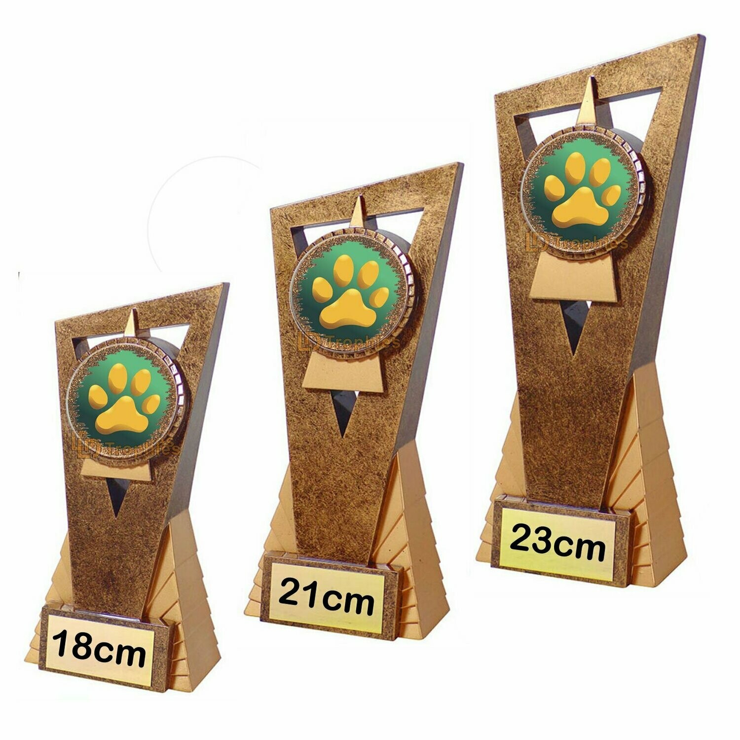 Dog / Canine Trophies - Edge, Style & Size of Trophy: Edge - 18 cm