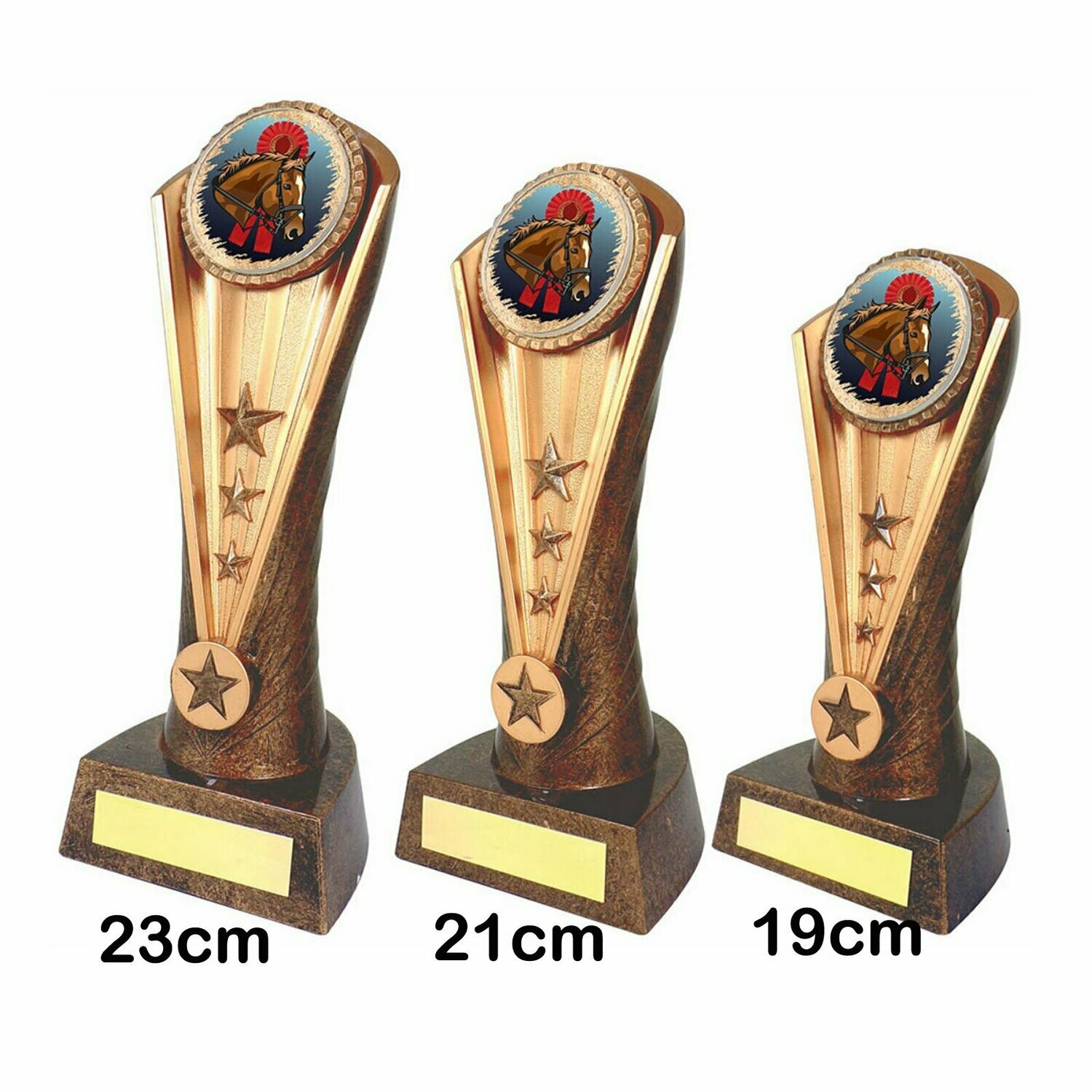 Equestrian / Horse Trophies - Cobra, Style & Size of Trophy: 19cm - Coloured