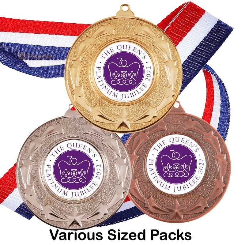 Queen's Platinum Jubilee Medal & Ribbon Packs