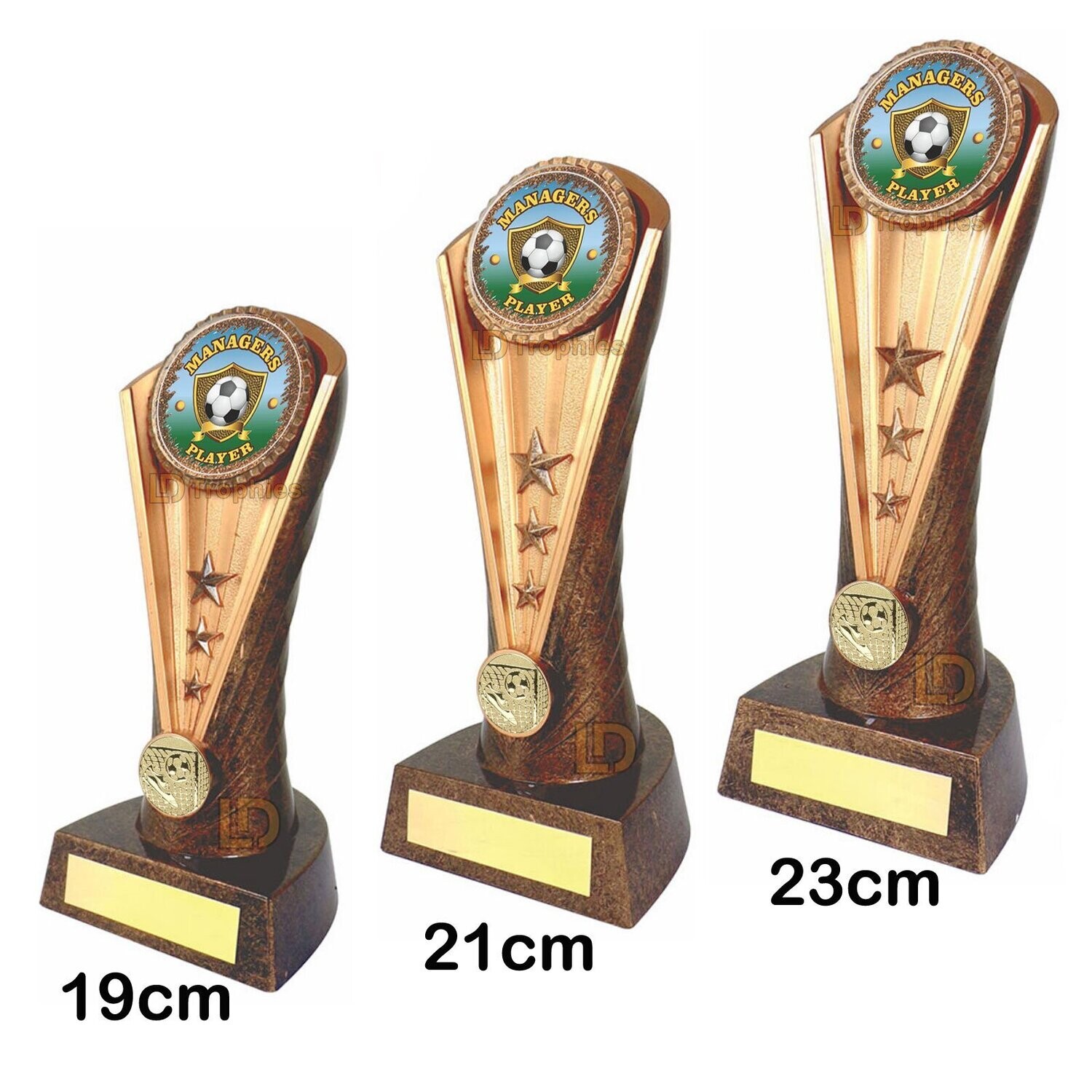 Managers Player - Football Trophy - Cobra, Style & Size of Trophy: 19cm - Coloured