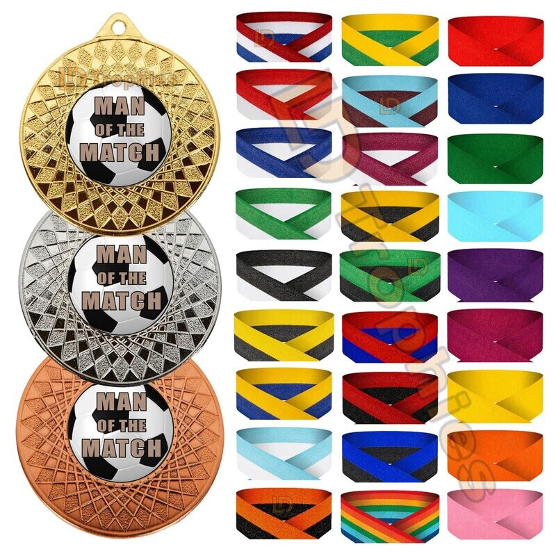 Man of the Match Medals & Ribbons - Various Packs