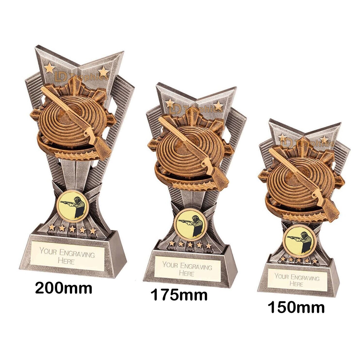 Shooting Trophies - Spectre, Style & Size of Trophy: 150mm High (A)