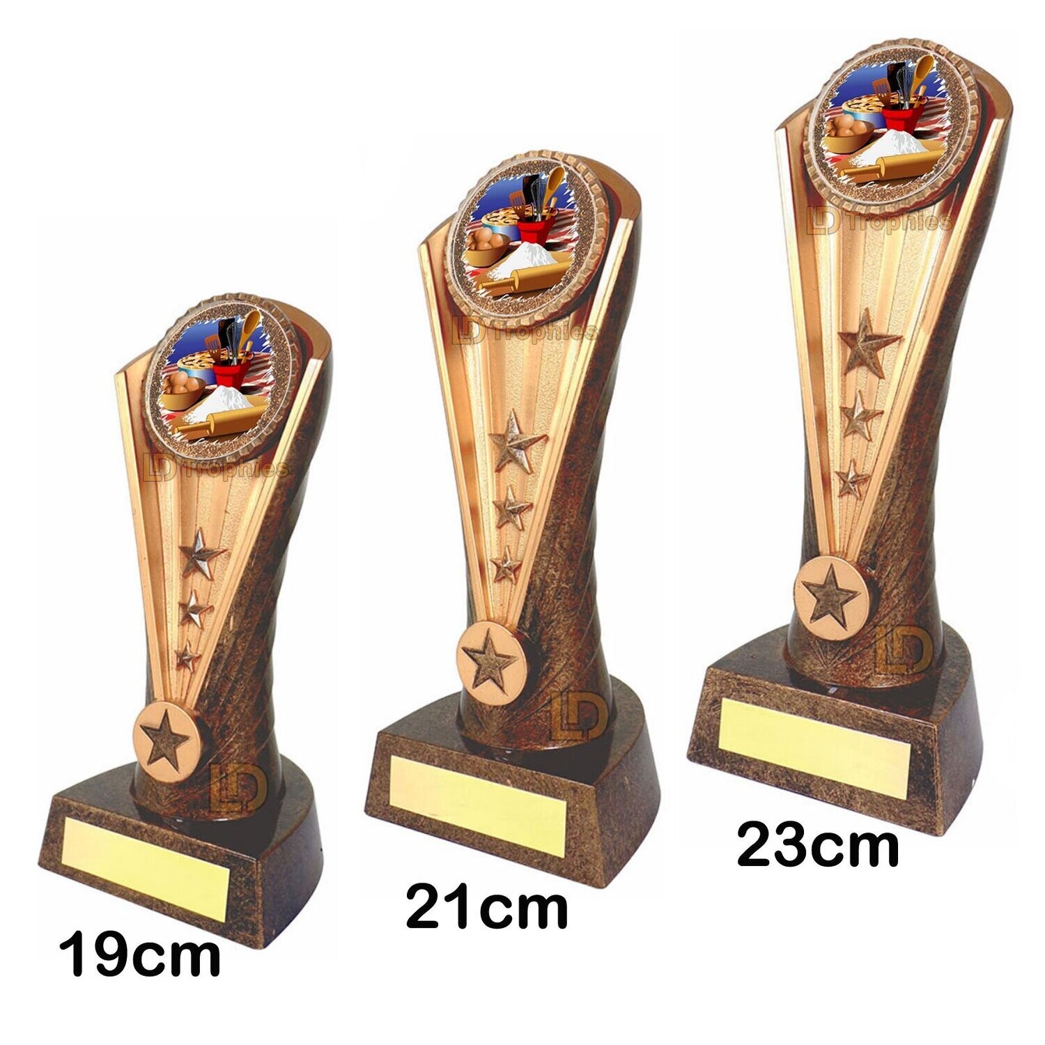 Cooking Trophies - Cobra, Style & Size of Trophy: 19cm - Coloured