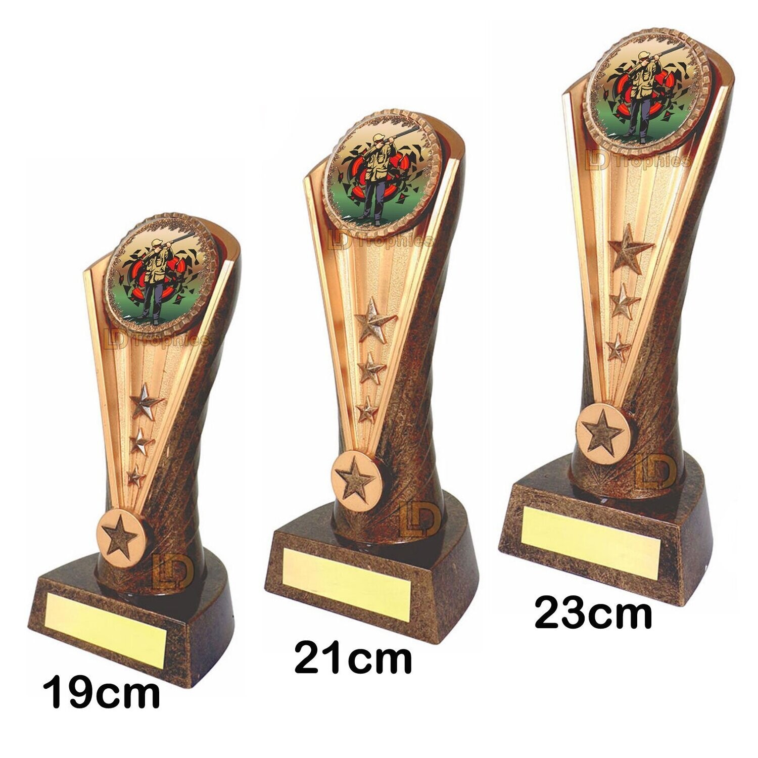 Clay Pigeon Shooting Trophies - Cobra, Style & Size of Trophy: 19cm - Coloured