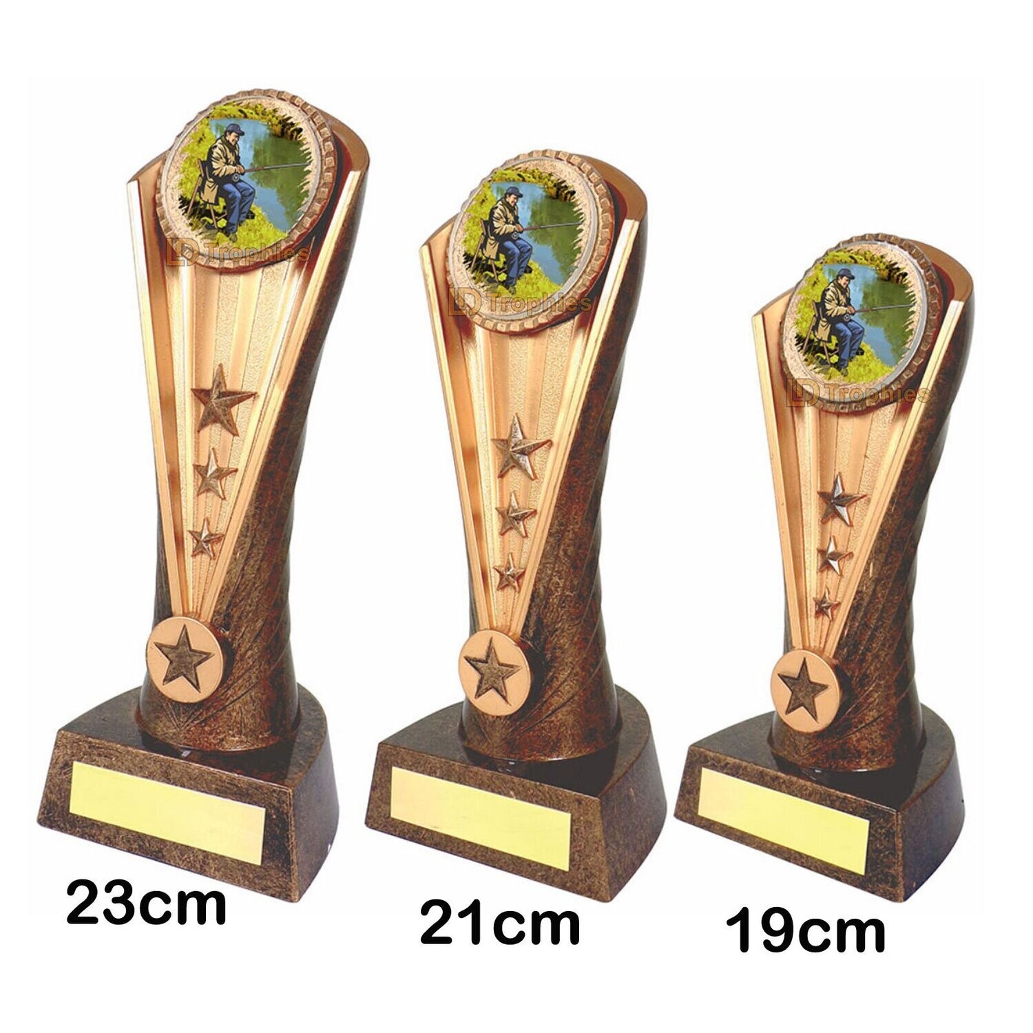Fishing Trophies - Cobra, Style & Size of Trophy: 19cm - Coloured