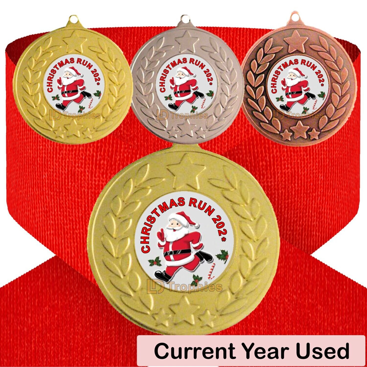 Christmas Run Medal & Ribbon