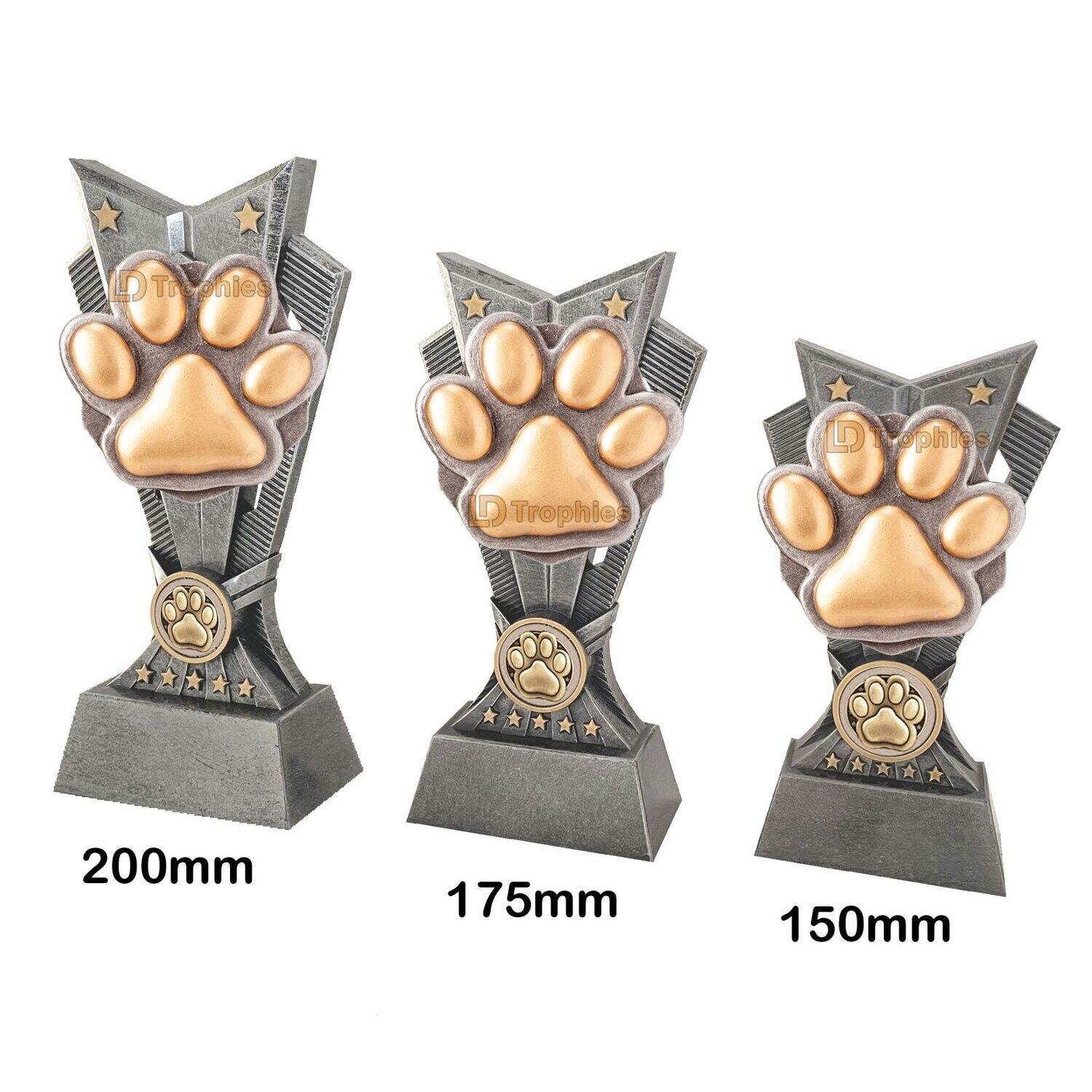 Dog Trophies - Spectre, Style & Size of Trophy: 150mm High (A)