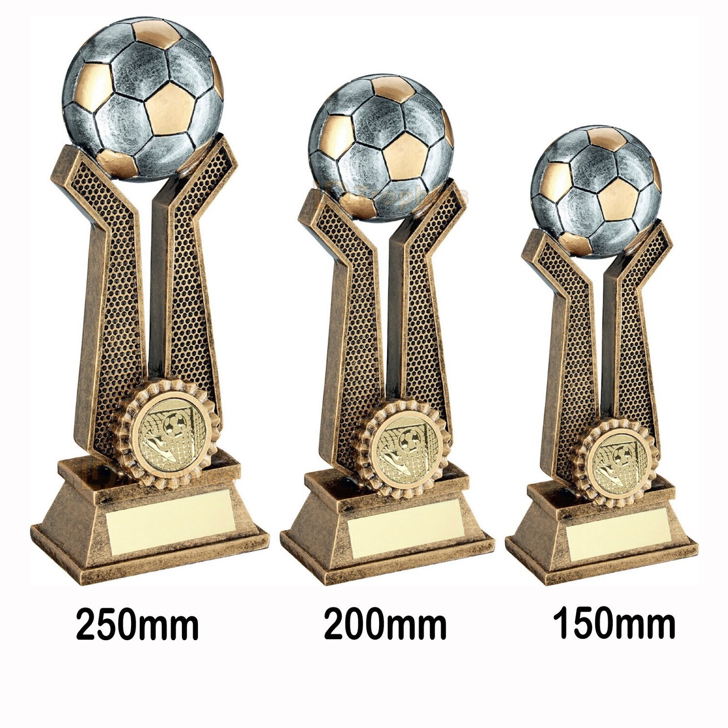 Football Trophy - Ball on Riser - RF341, Size of Award: 150mm - RF341A