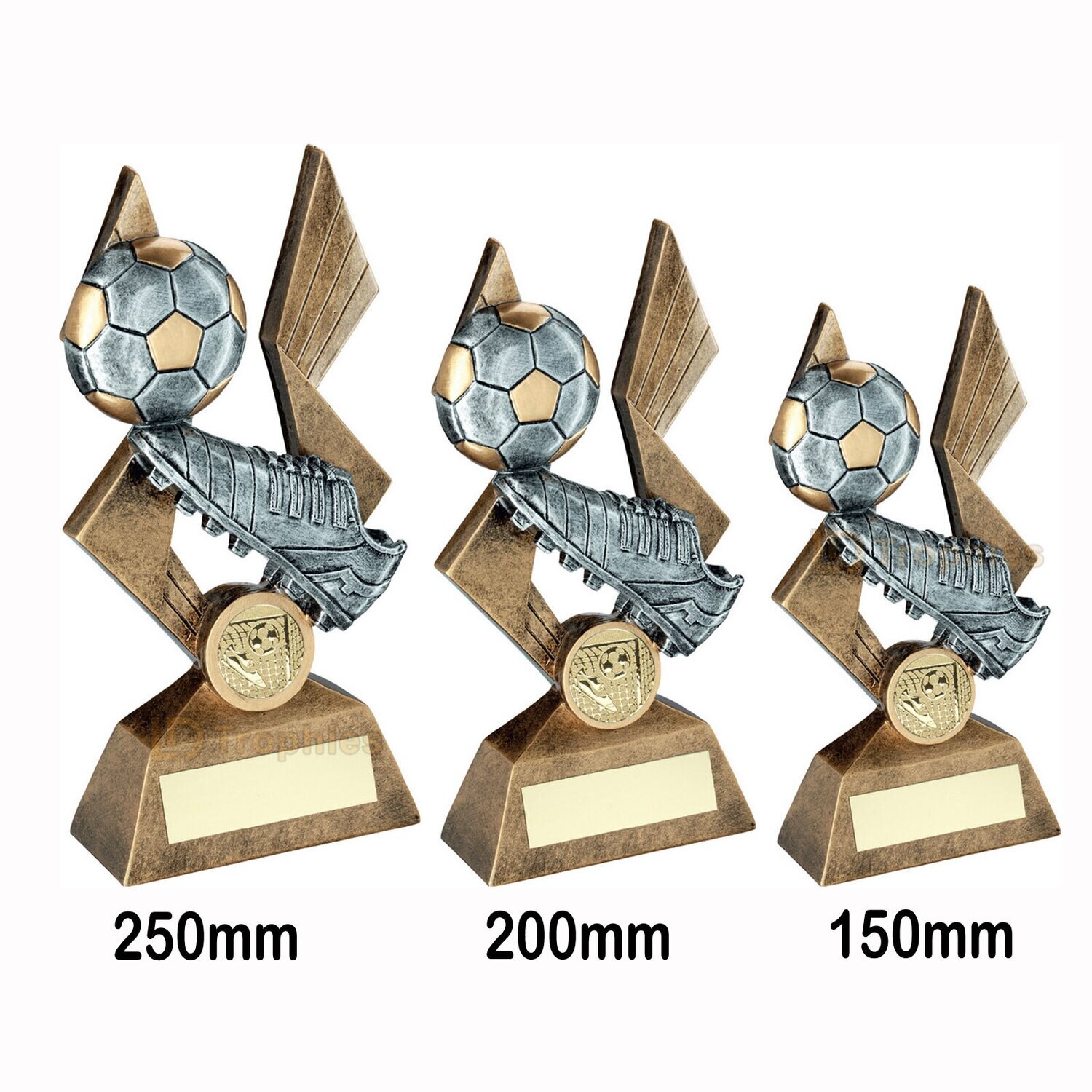 Boot n Ball Football Trophy - RF391, Size of Award: 150mm - RF391A