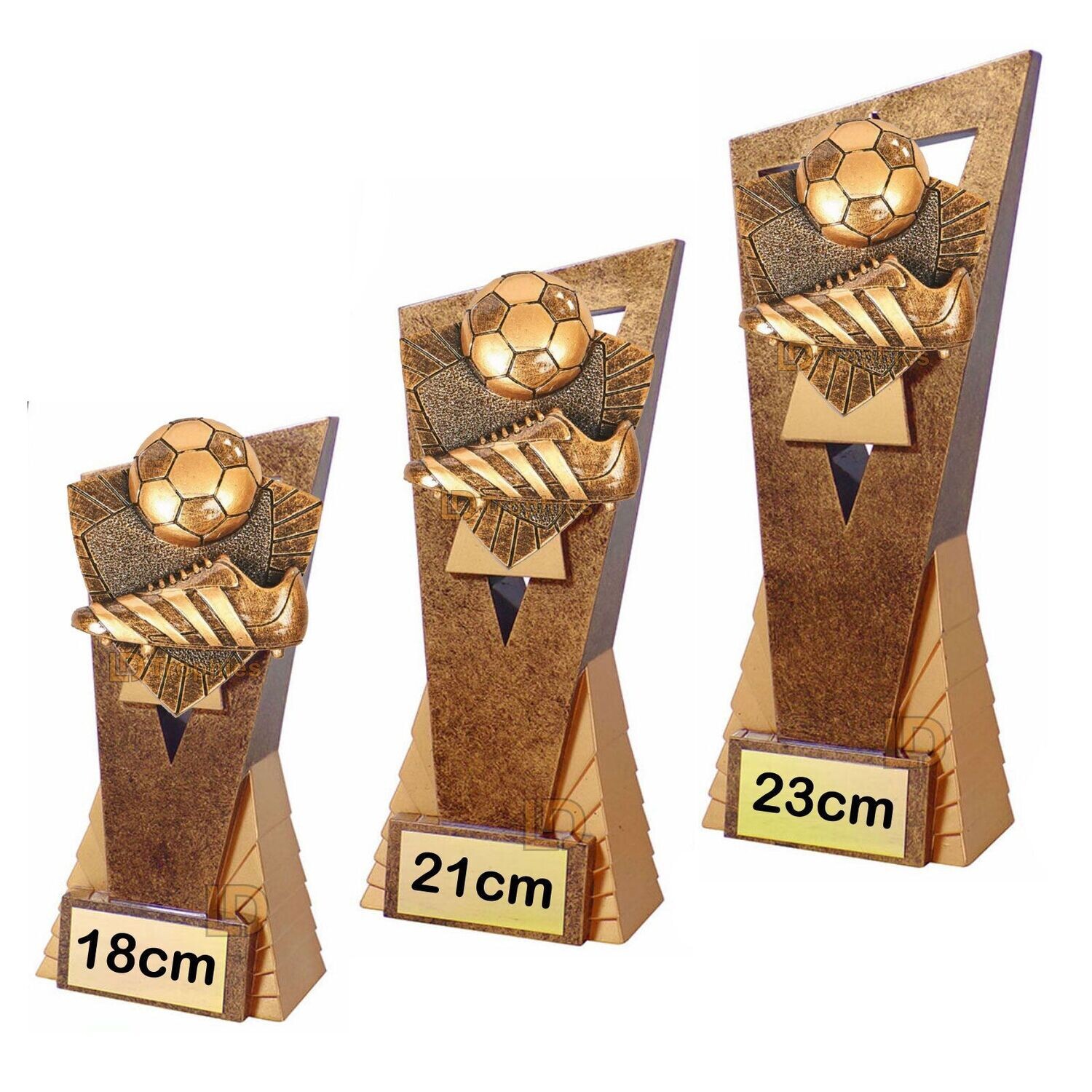 Generic Football Trophies - Edge | Cobra, Style & Size of Trophy: Edge - 18 cm