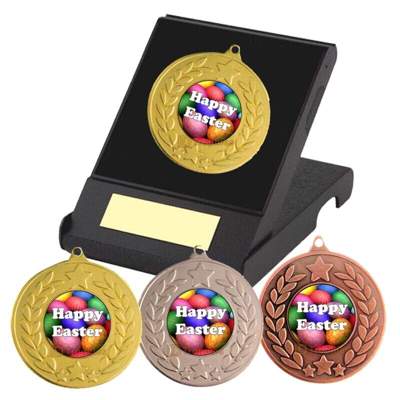 Happy Easter Medal in Presentation Box