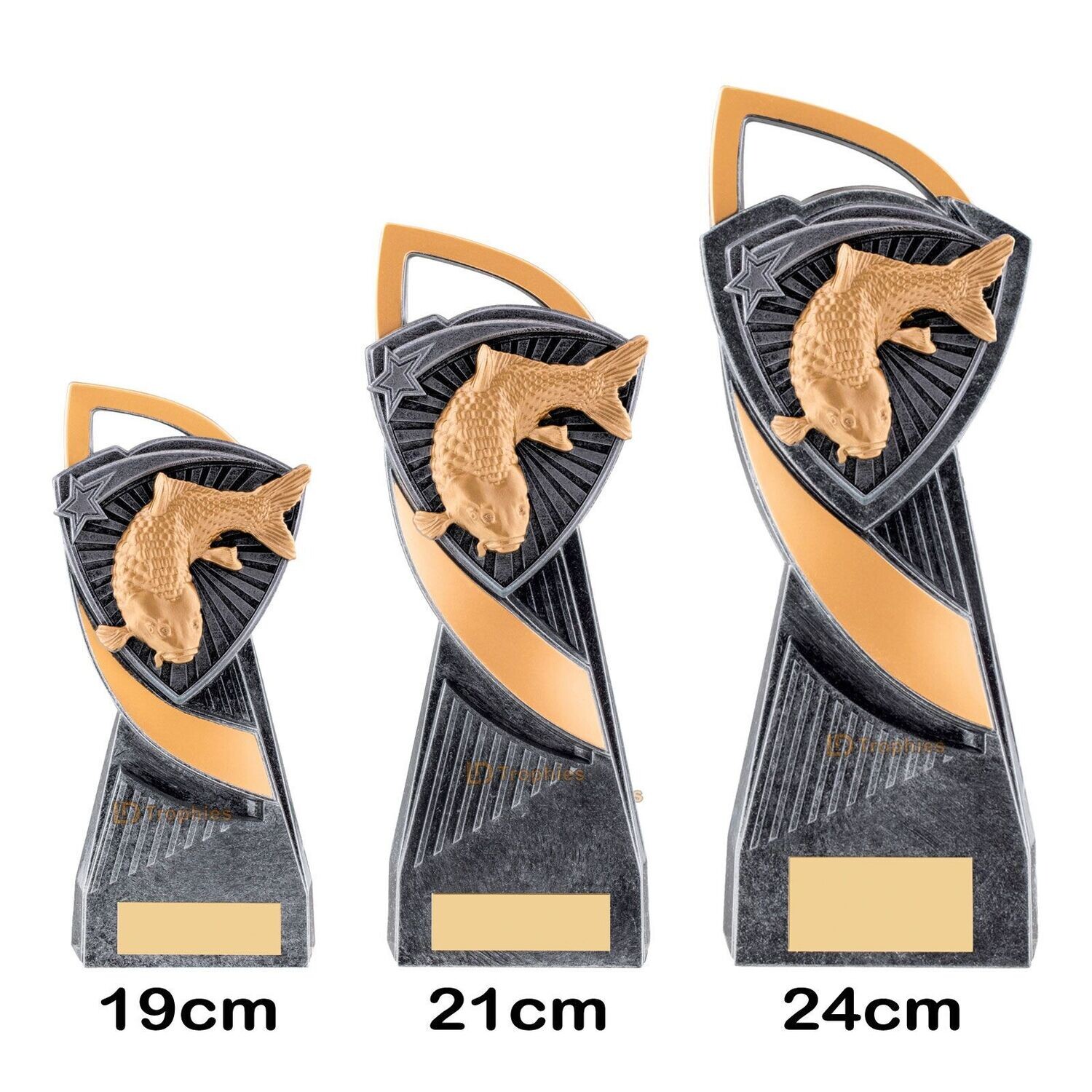 Fishing Trophies - Utopia, Style & Size of Trophy: 190mm High (A)