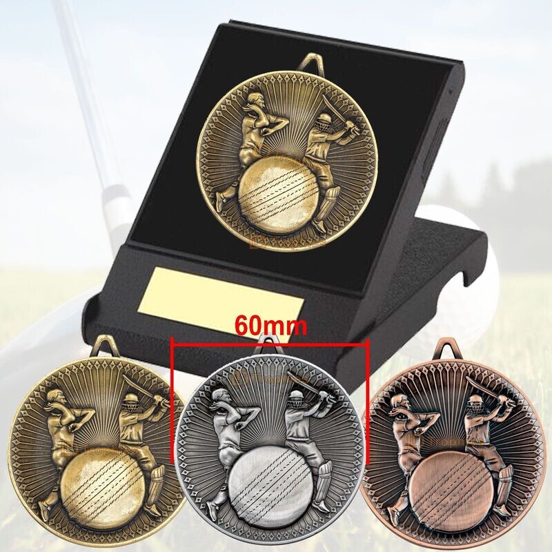 Quality Cricket Medal in Presentation Box