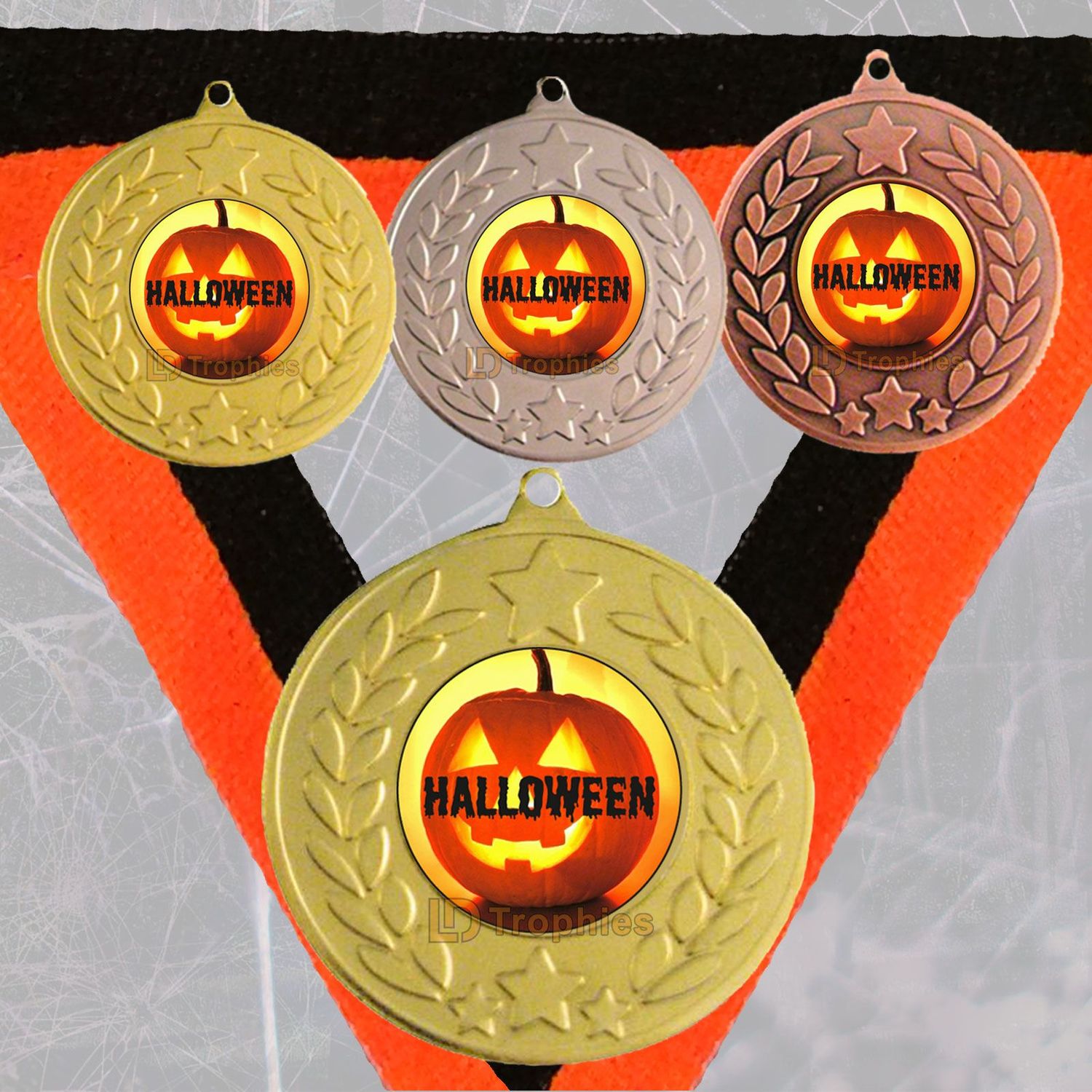Pumpkin Halloween Medal & Ribbon