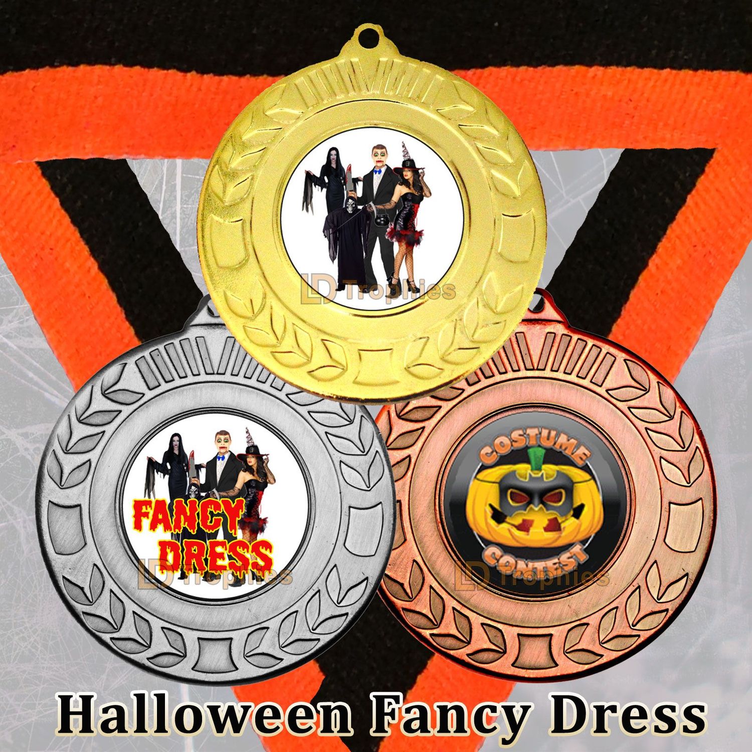 Halloween Fancy Dress Medal & Ribbon Packs