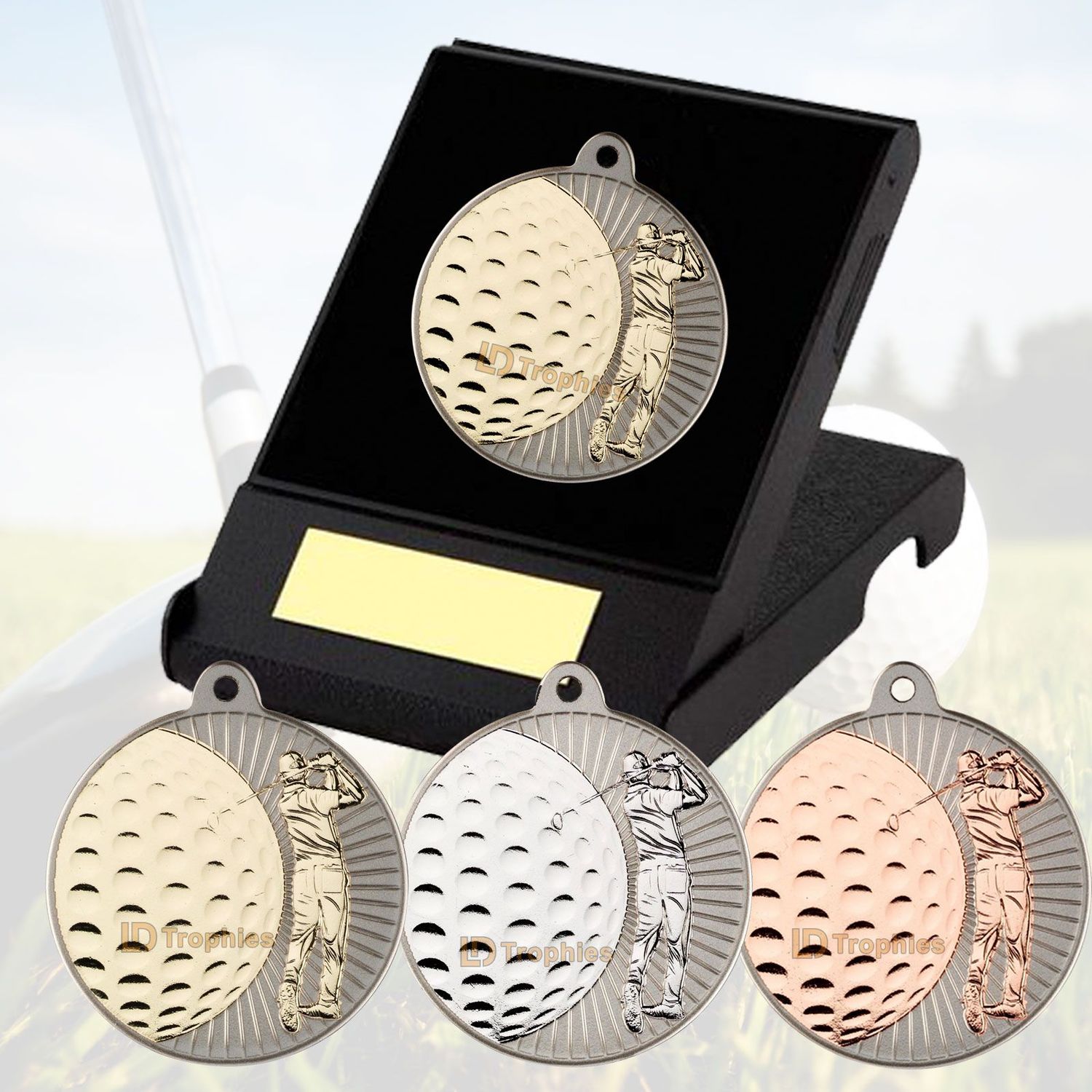 Quality Golf Medals in Presentation Boxes