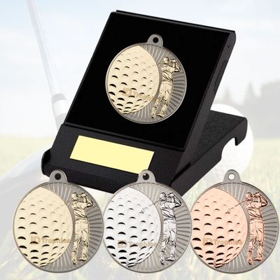Quality Golf Medals in Presentation Boxes
