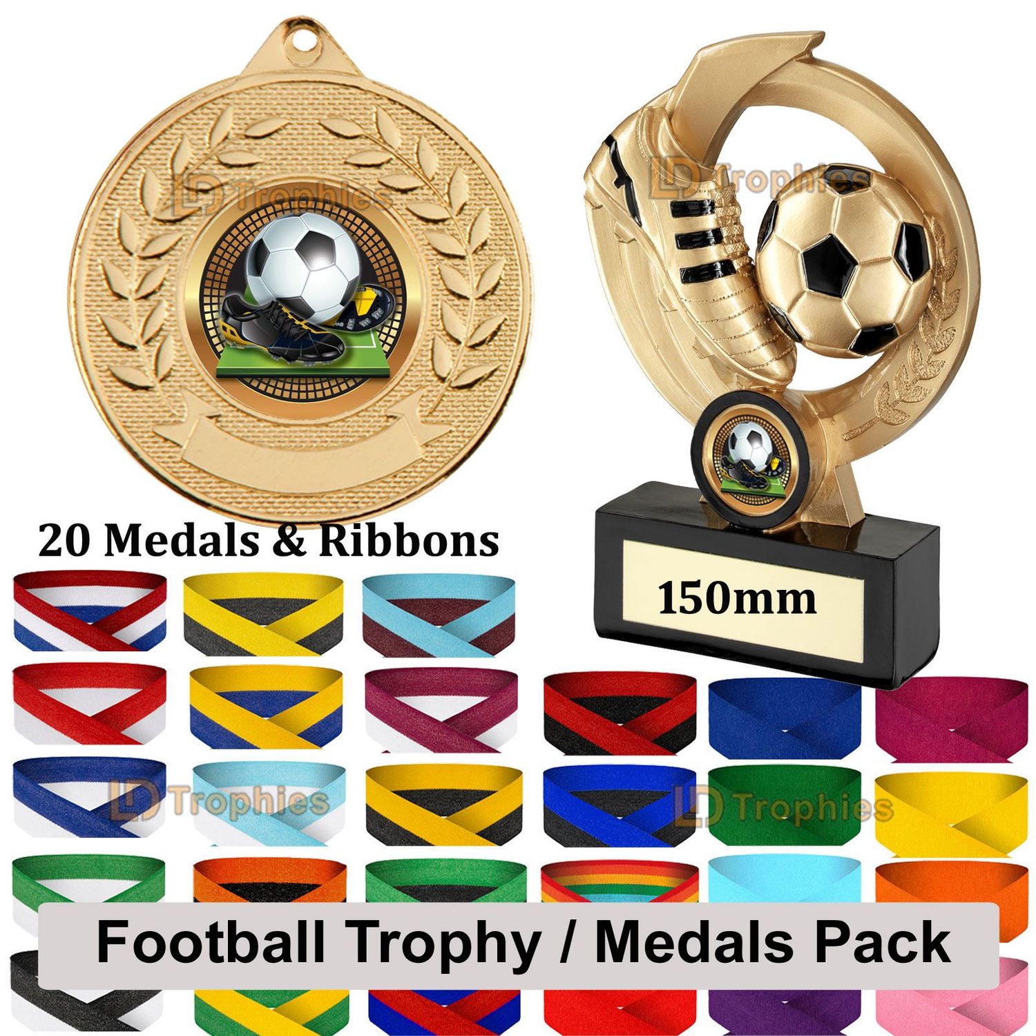 20 x Football Medals and Trophy Pack (RF941B)