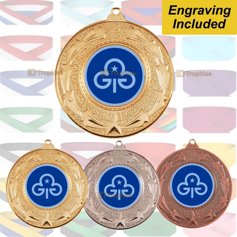 Girl Guides Medal & Ribbon - New Guides Trefoil