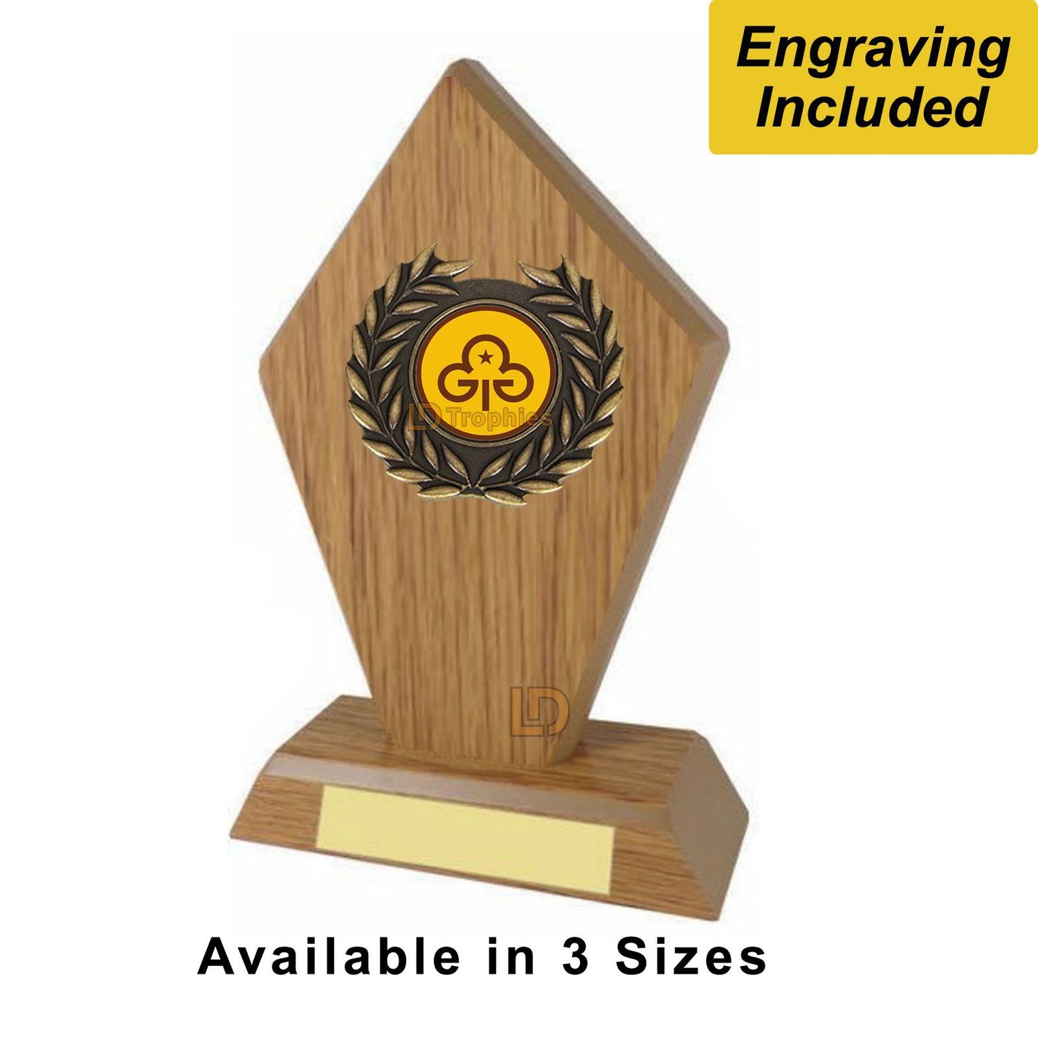 Brownies Trophy - New Trefoil - Diamond Stand