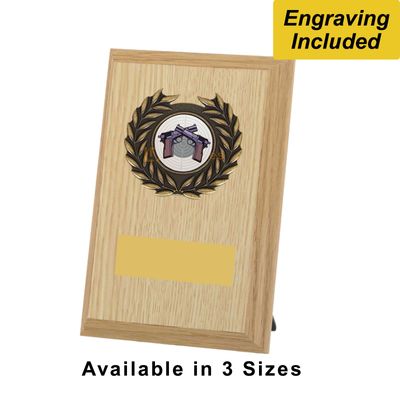 Pistol Shooting Shield / Plaque - Light Wood