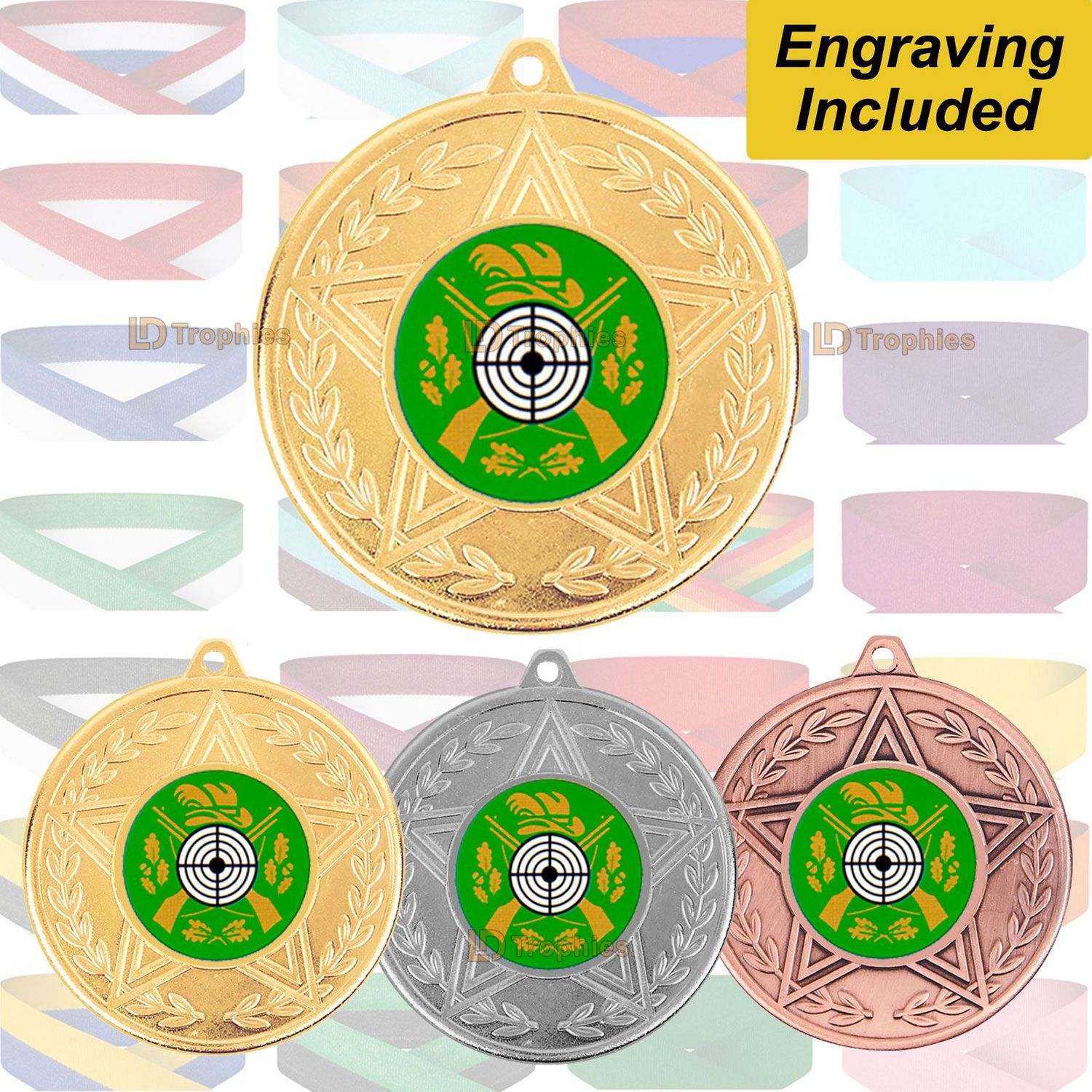 Target Shooting Medal & Ribbon - Caesar Range