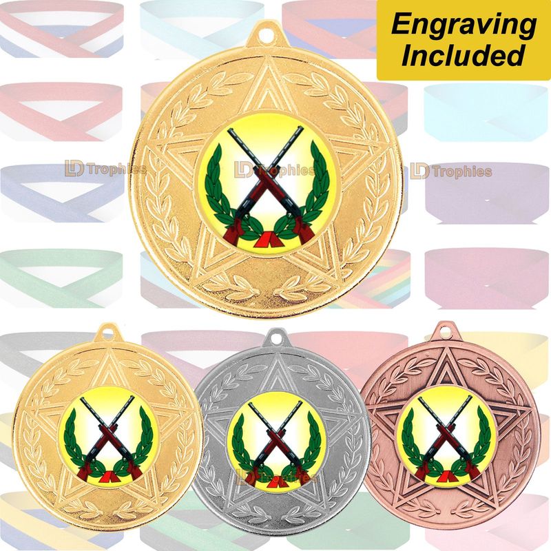 Rifle Shooting Medal & Ribbon - Caesar Range