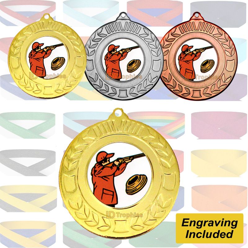 Clay Pigeon Shooting Medal & Ribbon