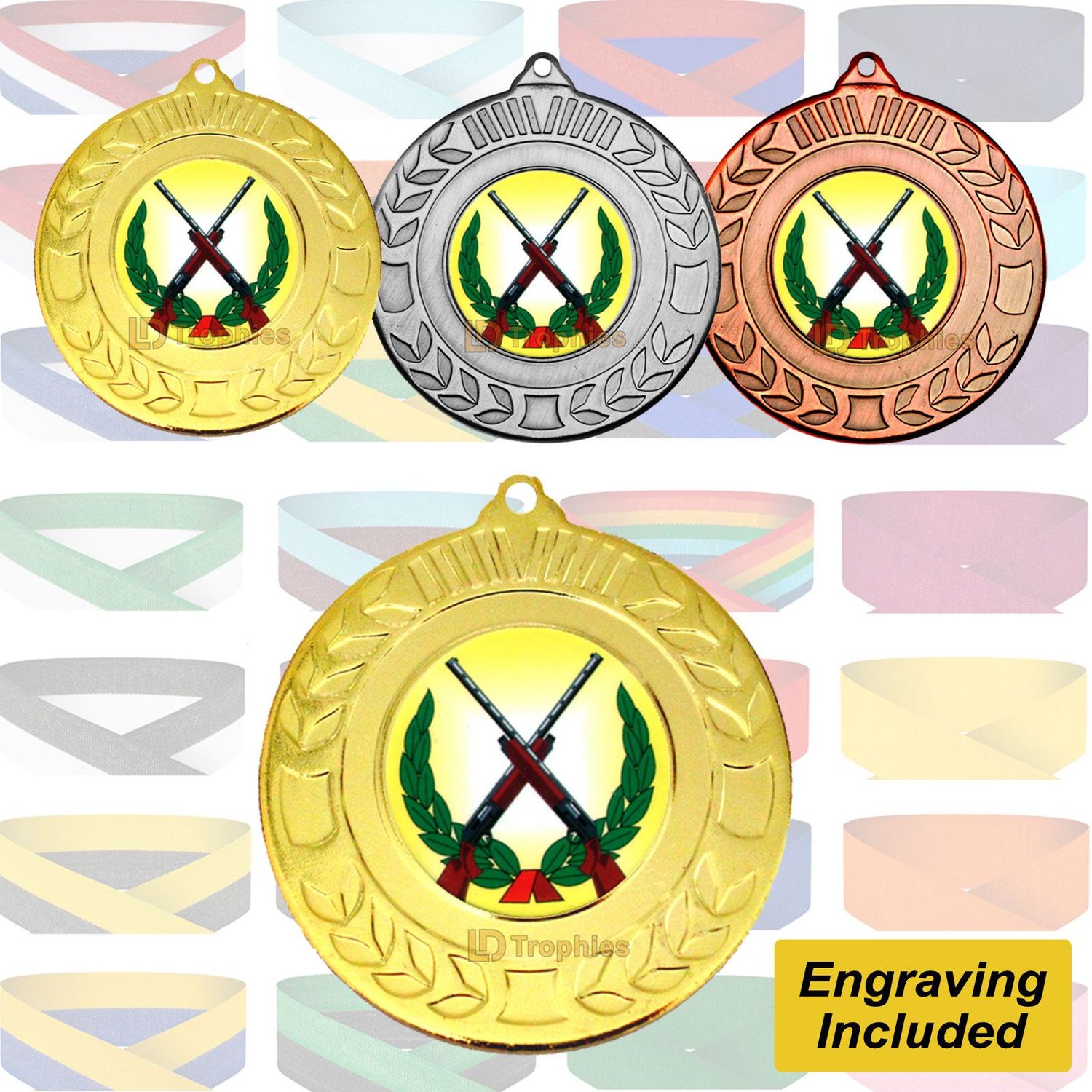 Rifle Shooting Medal & Ribbon